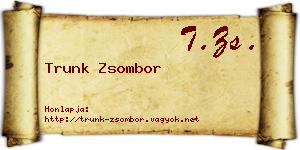 Trunk Zsombor névjegykártya