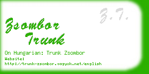 zsombor trunk business card